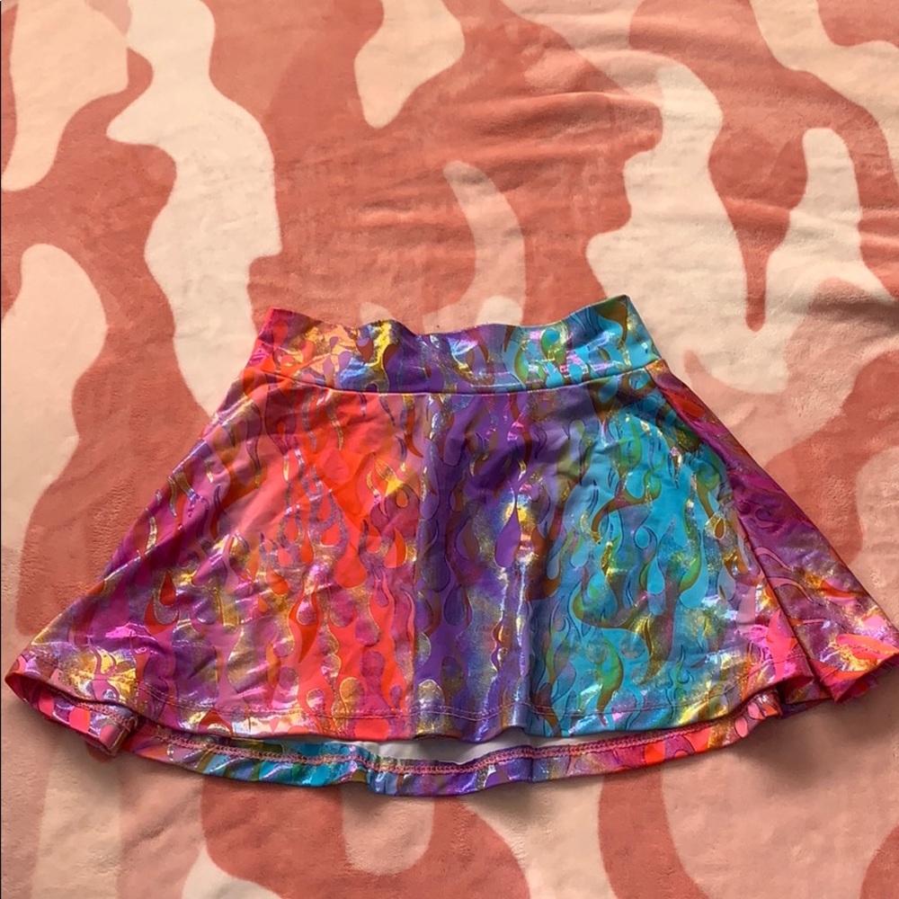 a cute flame print skirt